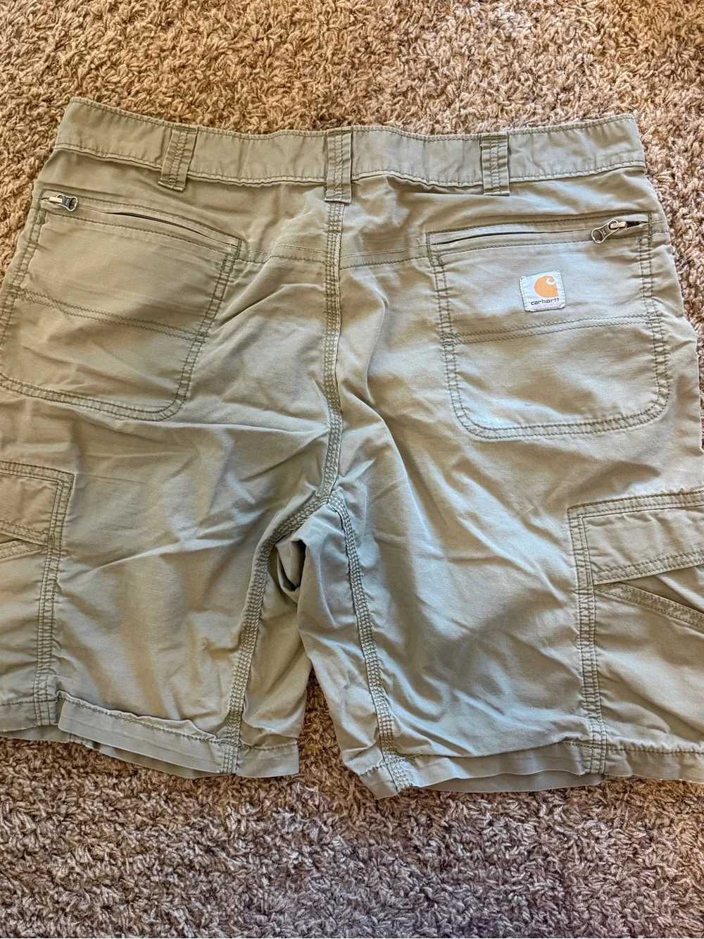 Men's Cargo Shorts in Light Olive Green - Casual Summer Shorts